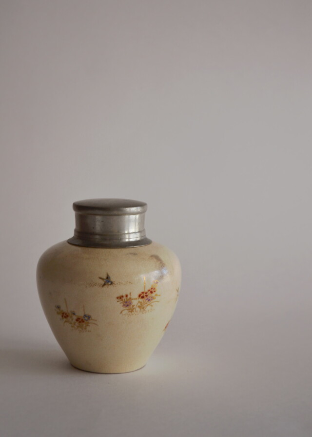 古』S71 時代唐物 點銅銘 重厚古錫茶心壷⁄茶入