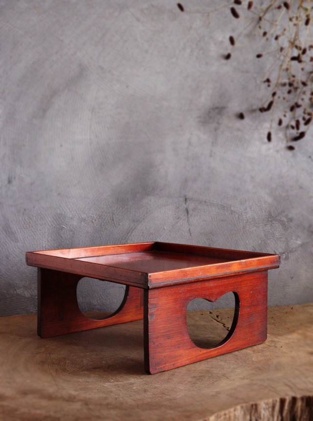 春慶塗り 足付き膳 透かし お盆 お膳 Antique Sam's Collection