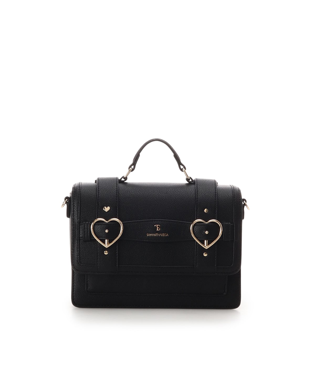 ハートベルトサッチェルショルダーバッグ(FREE ブラック