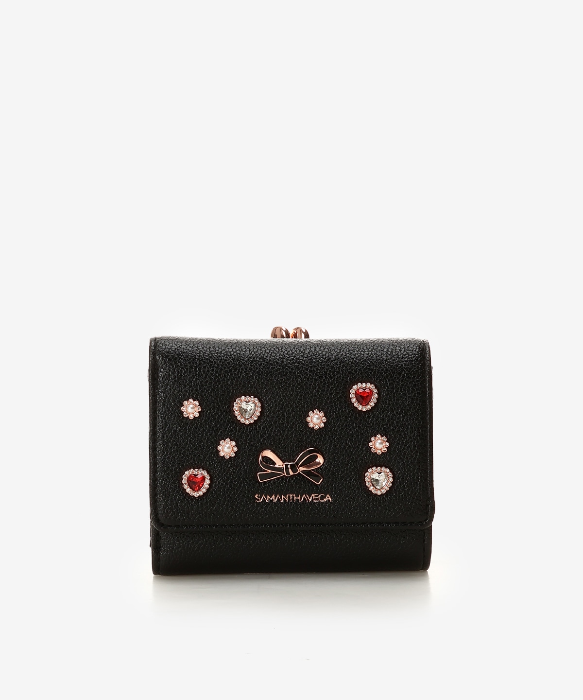 ハートビジュー折財布(FREE ブラック): SAMANTHAVEGAサマンサタバサ