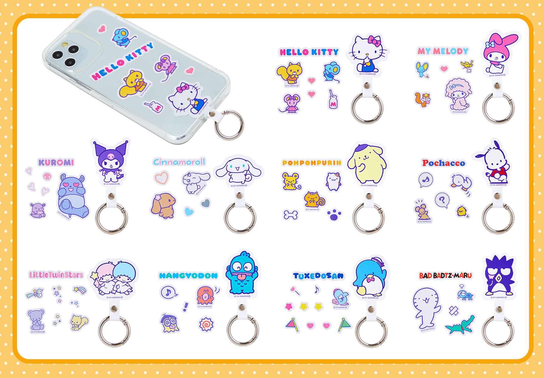 シークレットカスタムスマホステッカー＆フォンタブ」が新登場！｜サンリオ