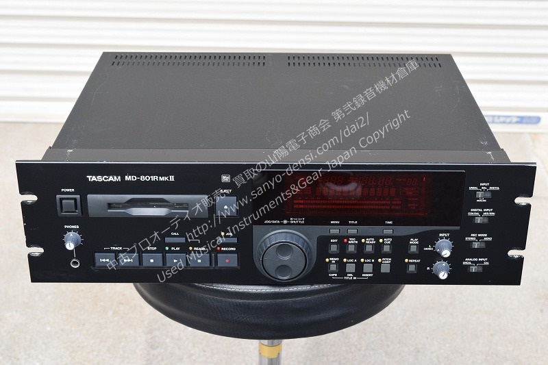 TASCAM MD-801Rmk2 業務用MDレコーダー｜中古 山陽電子商会 第弐録音