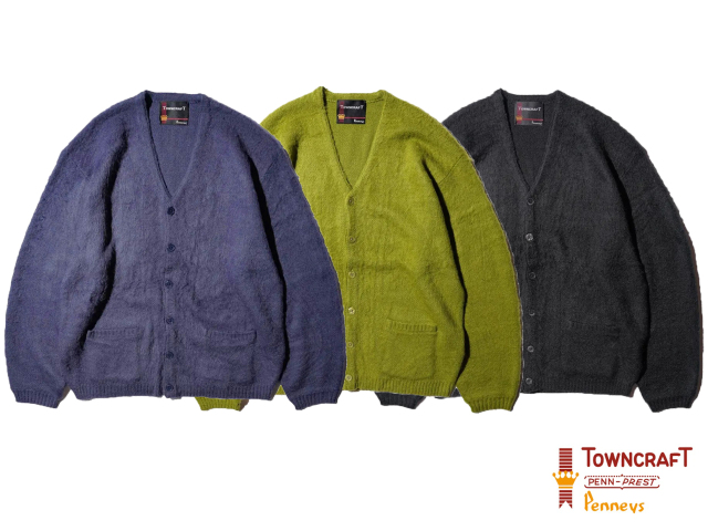 通販 アメカジ 札幌 タウンクラフト ソリッド シャギー カーディガン