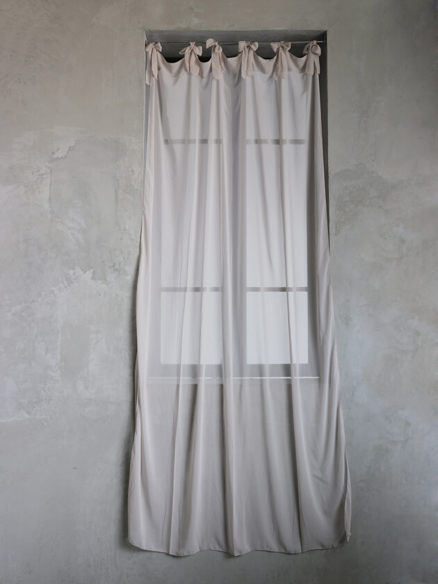 Chez moiカーテンOrganza Basicグレージュ140x220cm