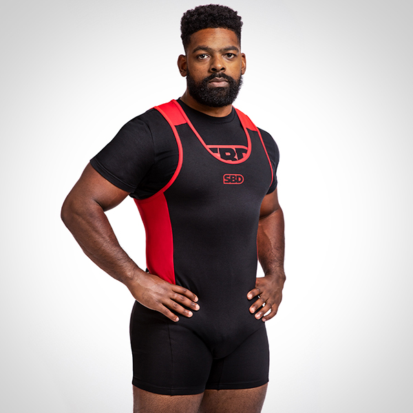 SBD シングレット 赤/黒 SBD パワーリフティング シングレット サイズM