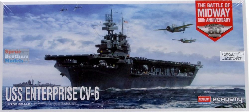 ACA14409 1:700 Academy USS Enterprise CV-6 Battle of Midway 80th