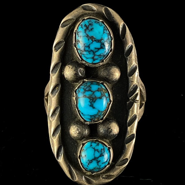 インディアンジュエリー ビンテージ リング 168 | ターコイズ・メンズ