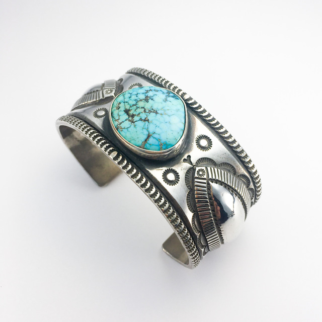 Clendon Pete ターコイズMt.バングル258 | ターコイズ・メンズシルバー