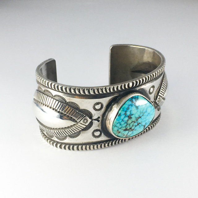 Clendon Pete ターコイズMt.バングル258 | ターコイズ・メンズシルバー