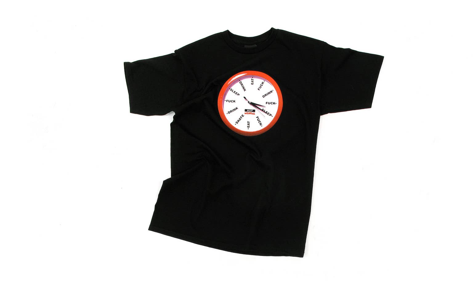 HUF x Skate Mental Wall Clock & T-shirt - Skateboarding