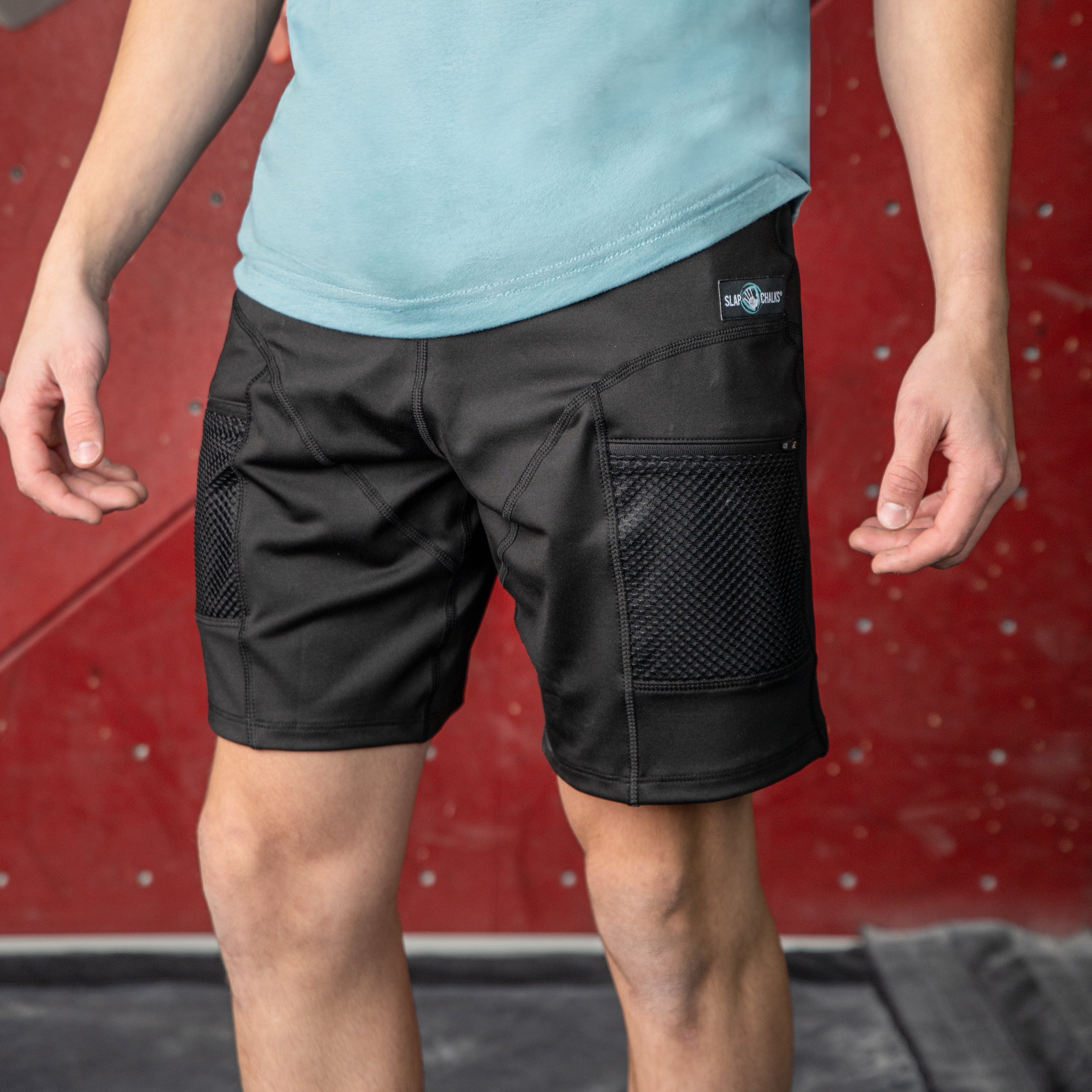 Obsidian Pro Rock Climbing & Ninja Shorts - Black – SLAPCHALKS®