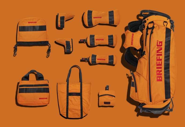キャディバッグやグッズも！オレンジ色のブリーフィング限定アイテムが