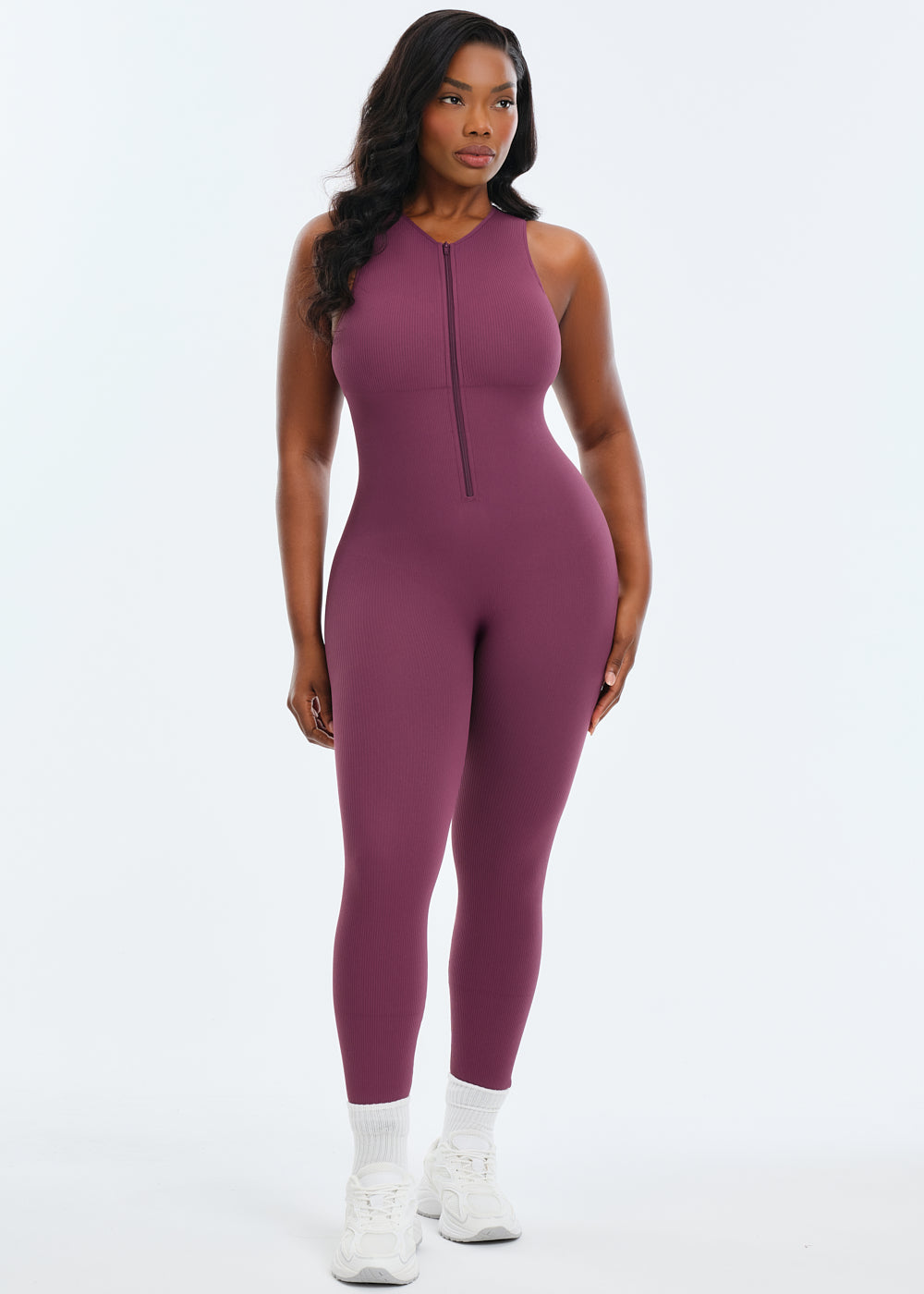 SnatchedKnit Front Zip Jumpsuit