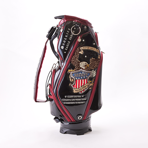 SFE-002CB.ブラック×レッド（エナメル） – キャディバッグ・ゴルフ