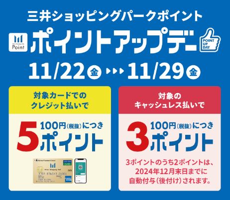 BLACK FRIDAY】三井ショッピングパークカード《セゾン》限定ポイント