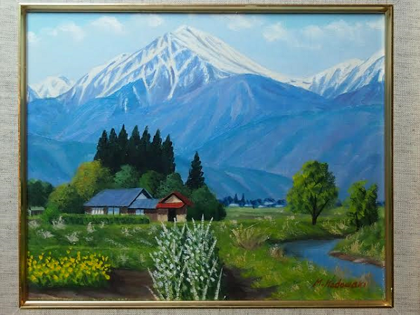 門脇六彦 「風景」 額縁付油絵 F4号 EYURIKA｜暮らしを彩る骨董品