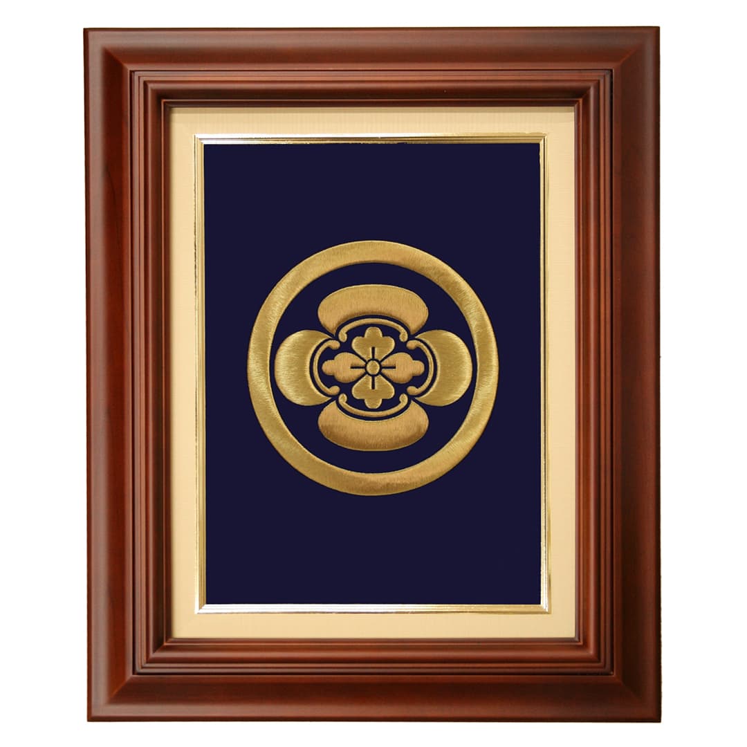 家紋刺繍額 -高砂- │家紋刺繍額 着物刺繍のことなら「京都の刺繍 三京」