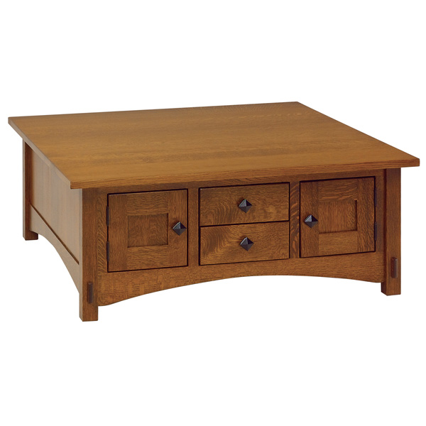 Sommerland Cabinet Coffee Table 42x42 Square | Amish Furniture by