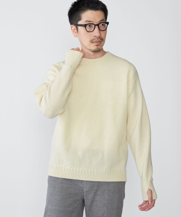 SHIPS: 奥山メリヤス ブリティッシュ ウール クルーネック ニット