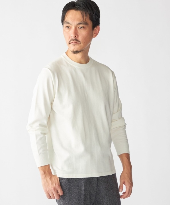 SHIPS:〈洗濯機可能〉コットン ウール TEXBRID(R) クルーネック プル