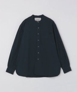 SHIPS any: ピュアリネン バンド スキッパー ハーフスリーブ プル