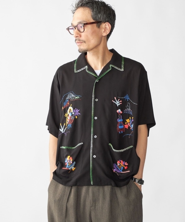 RAJAT: ハンド エンブロイダリー ショートスリーブ シャツ｜ SHIPS
