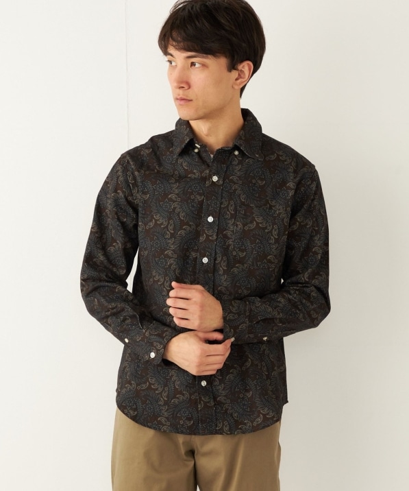 SHIPS Colors:〈洗濯機可能〉プリント ロングスリーブ シャツ｜ SHIPS