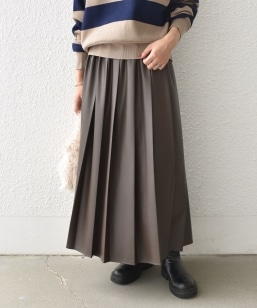 SHIPS any: ウーステッド ワイド プリーツ マキシ スカート 2｜ SHIPS