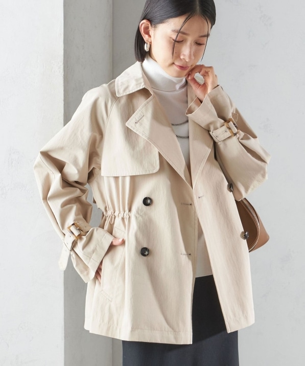 撥水加工〉ドロスト ショート トレンチ コート｜ SHIPS 公式サイト