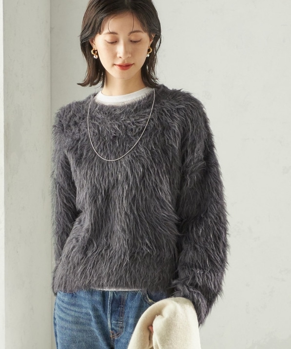 手洗い可能〉シャギー ファー クルーネック プルオーバー｜ SHIPS 公式