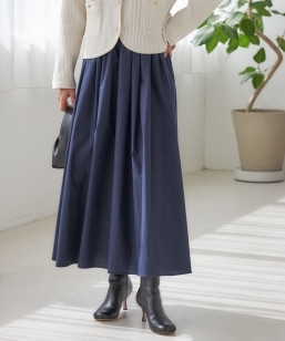 quaranciel:〈洗濯機可能〉タイプライター ギャザー フレア ポケット