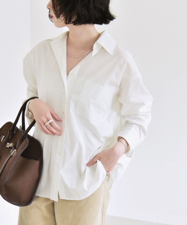 quaranciel:〈洗濯機可能〉REPREVE オープン カラー シャツ｜ SHIPS