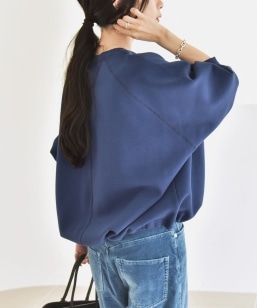 WEB限定】SHIPS any:〈手洗い可能〉ジャカード バンピー クルーネック