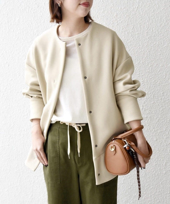 WEB限定】SHIPS any:〈洗濯機可能〉ダンボール コクーン ノーカラー