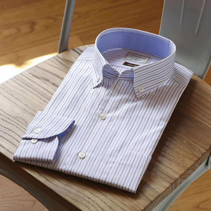 ワイシャツ ストライプ ブルー LORDSON by CHOYA｜CHOYA SHIRT