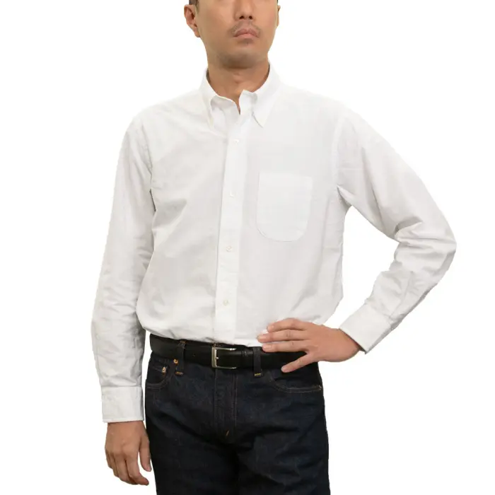 シャツ カジュアルシャツ ホワイト 白 きなり 無地 メンズ レーヨン