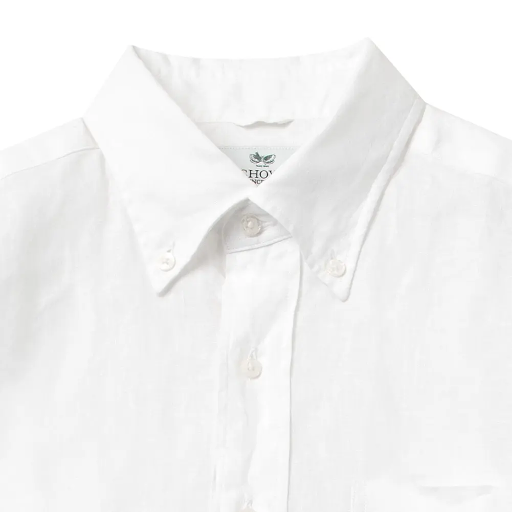 CHOYA URBAN STYLE 白無地 ホワイト リネン 麻100% 半袖 リネン