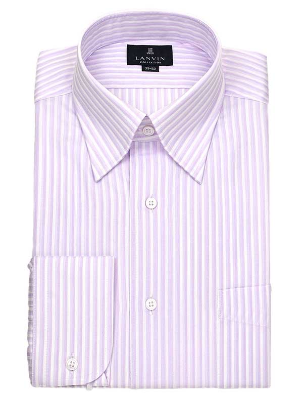 ワイシャツ ストライプ パープル LANVIN| CHOYA SHIRT（チョーヤシャツ