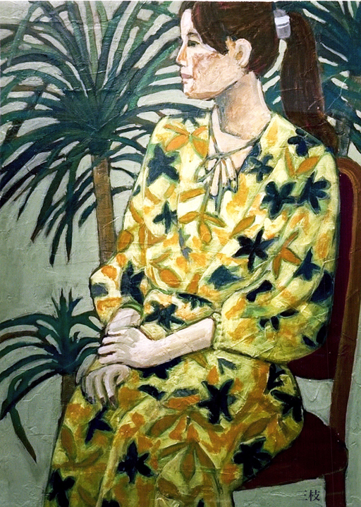 田中繁吉女性の肖像画 1987年制作