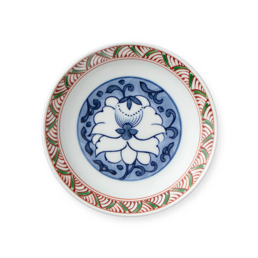 染錦唐花紋 銘々皿 ｜ 有田焼の源右衛門窯公式オンラインショップ