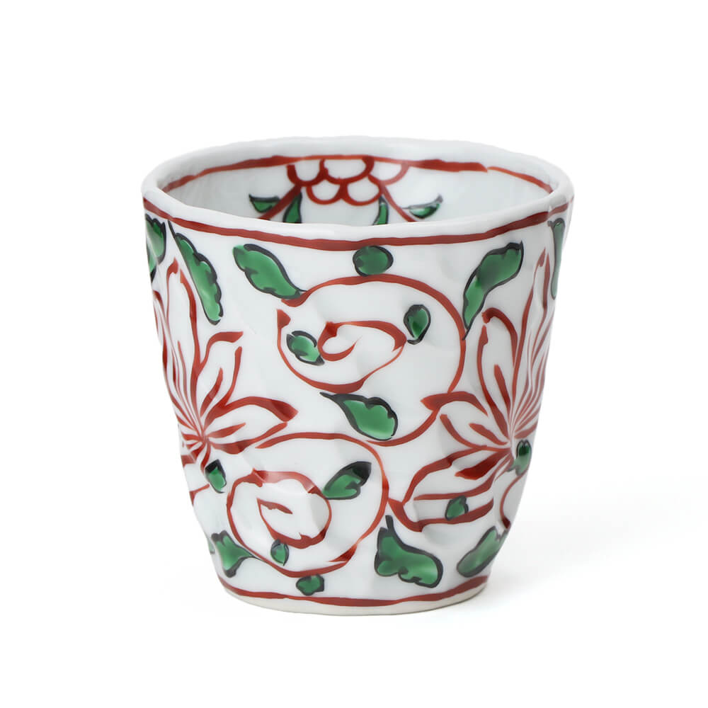 赤絵花唐草 湯呑 ｜ 有田焼の源右衛門窯公式オンラインショップ