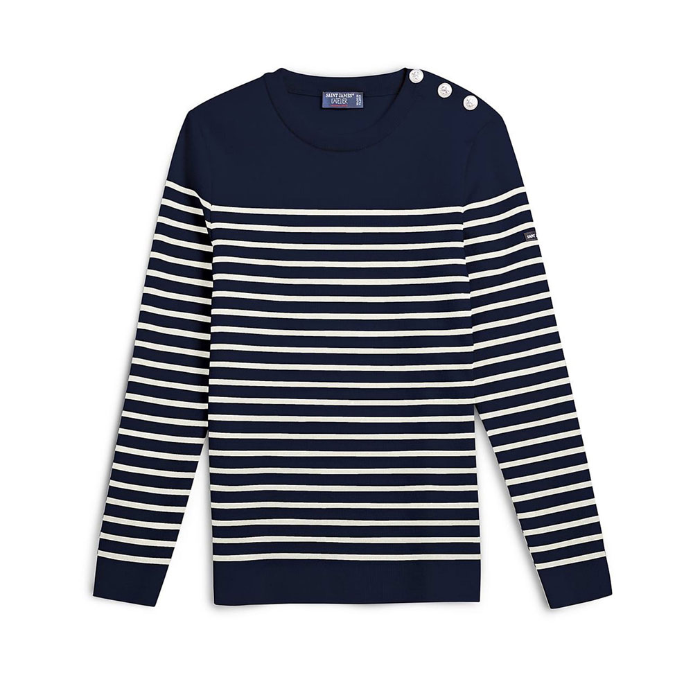 レディース・メリノボーダーセーター：セントジェームス