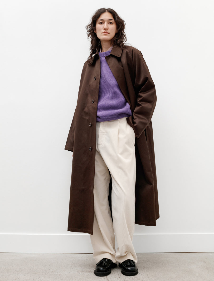 Cristaseya Oversized Long Trench Cotton Satin Brown – Neighbour