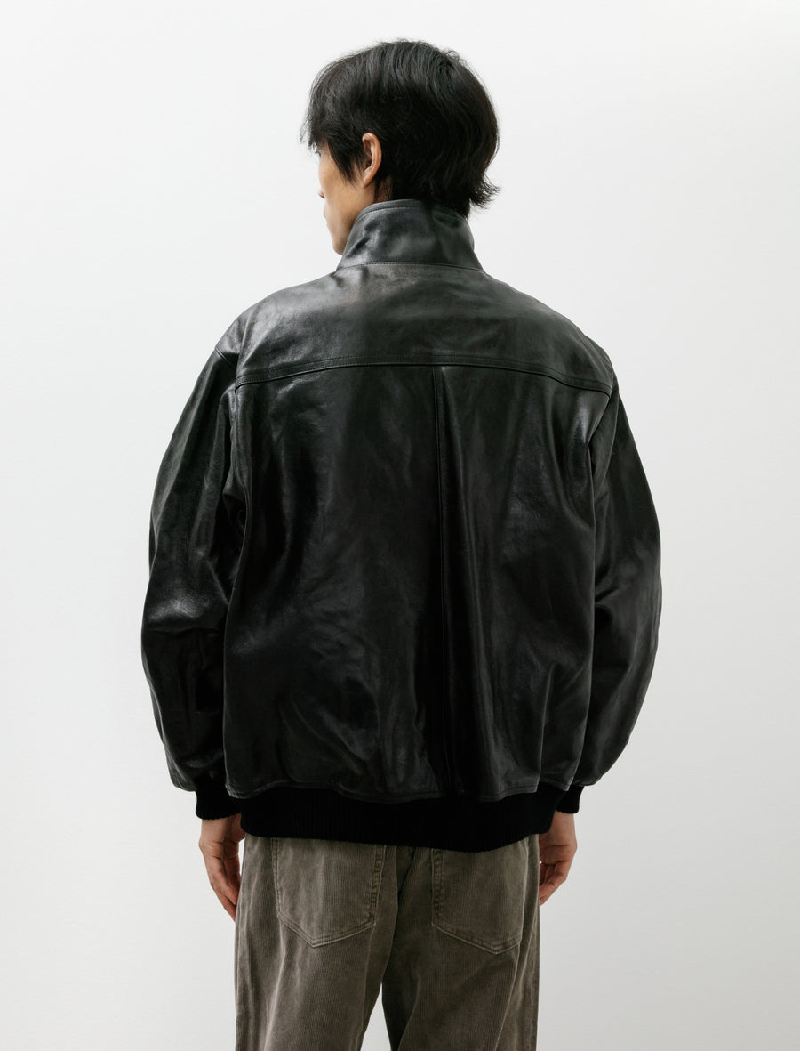 Auralee Lamb Leather Zip Blouson Black – Neighbour