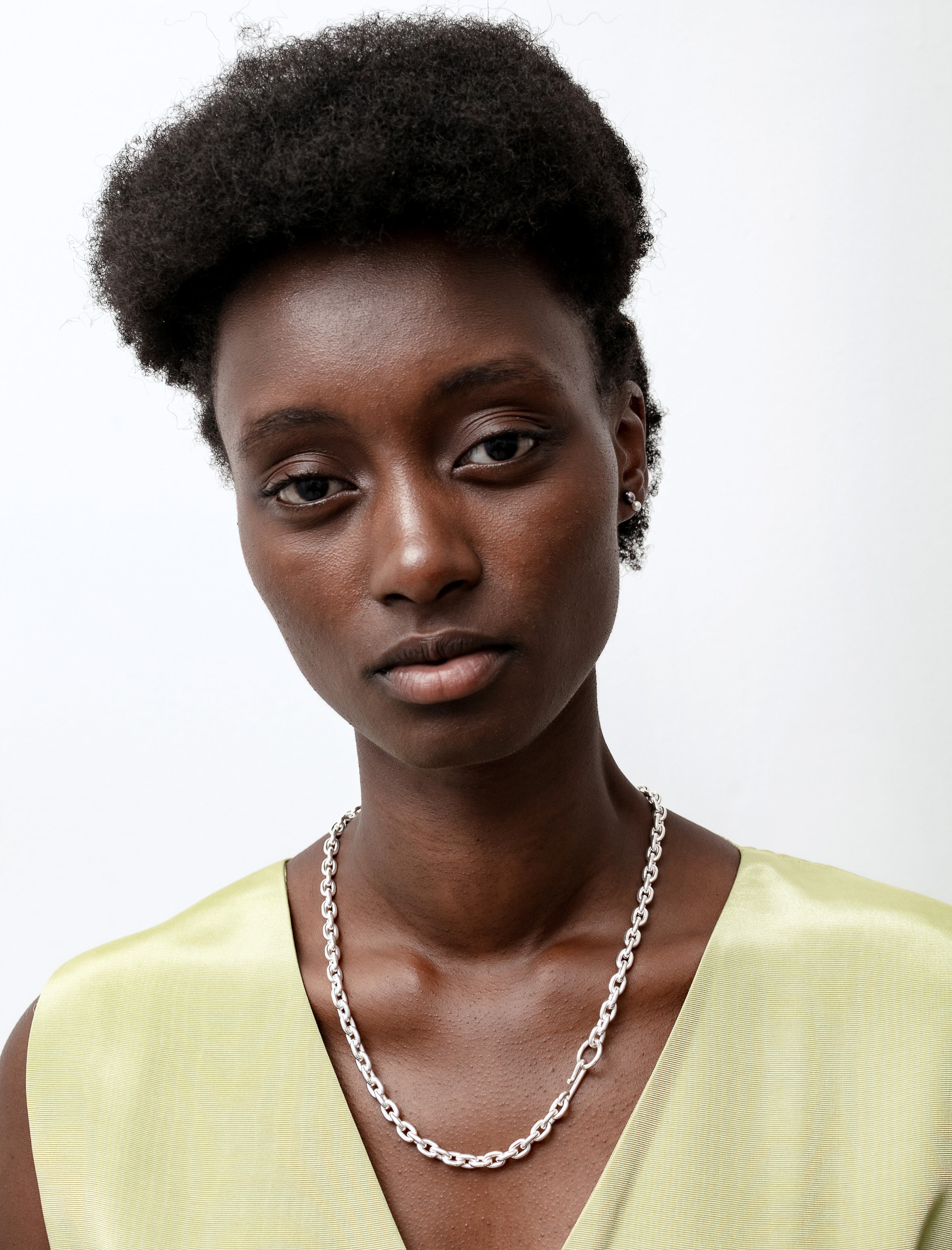 All Blues Standard Necklace Thin Polished Silver Long – Neighbour