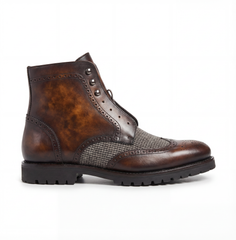 AN Brogue Wingtip Boot (Tweed/Museum Patina) – Alexander Noel