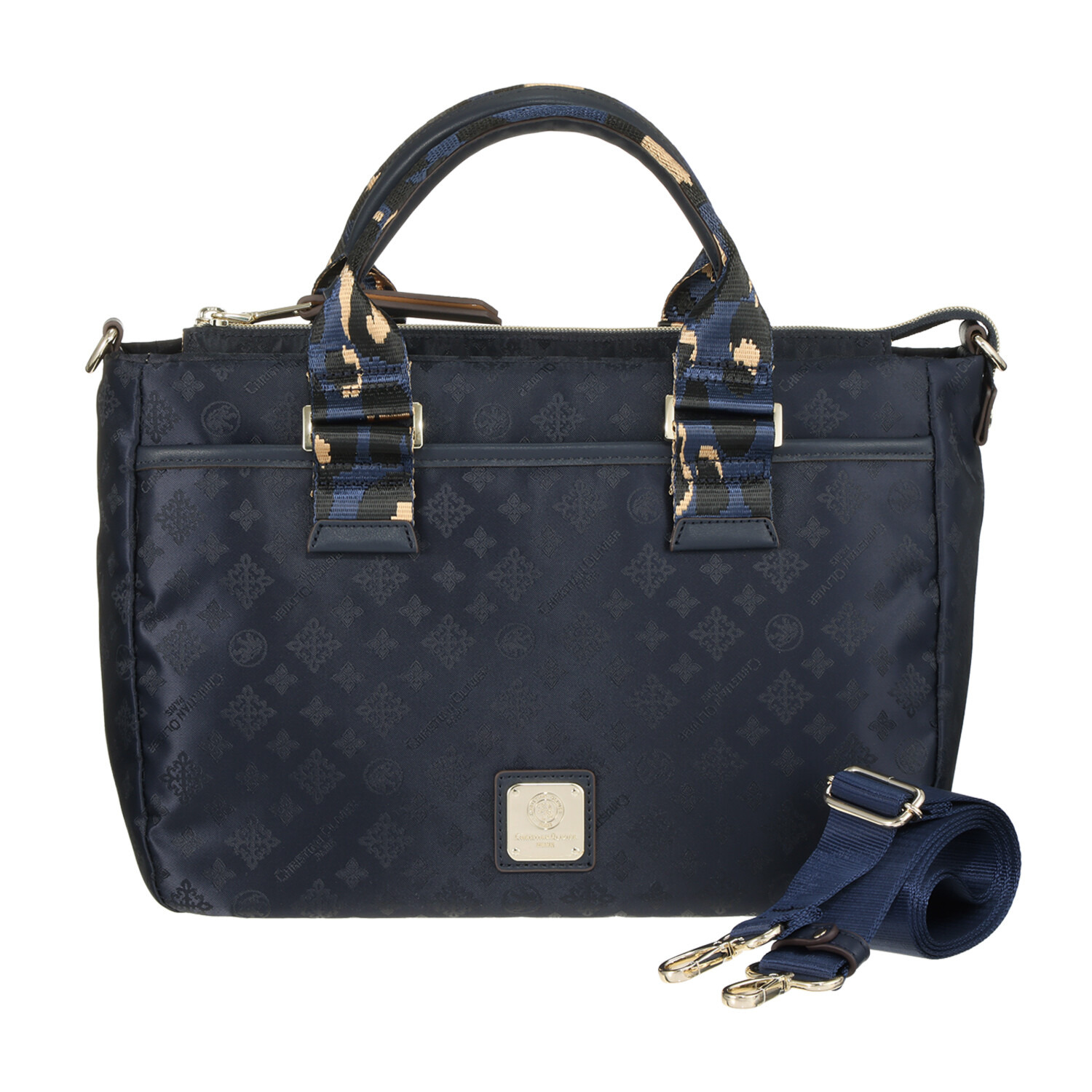 クリスチャン オリビエ はっ水ジャガード 2ウェイトートバッグ