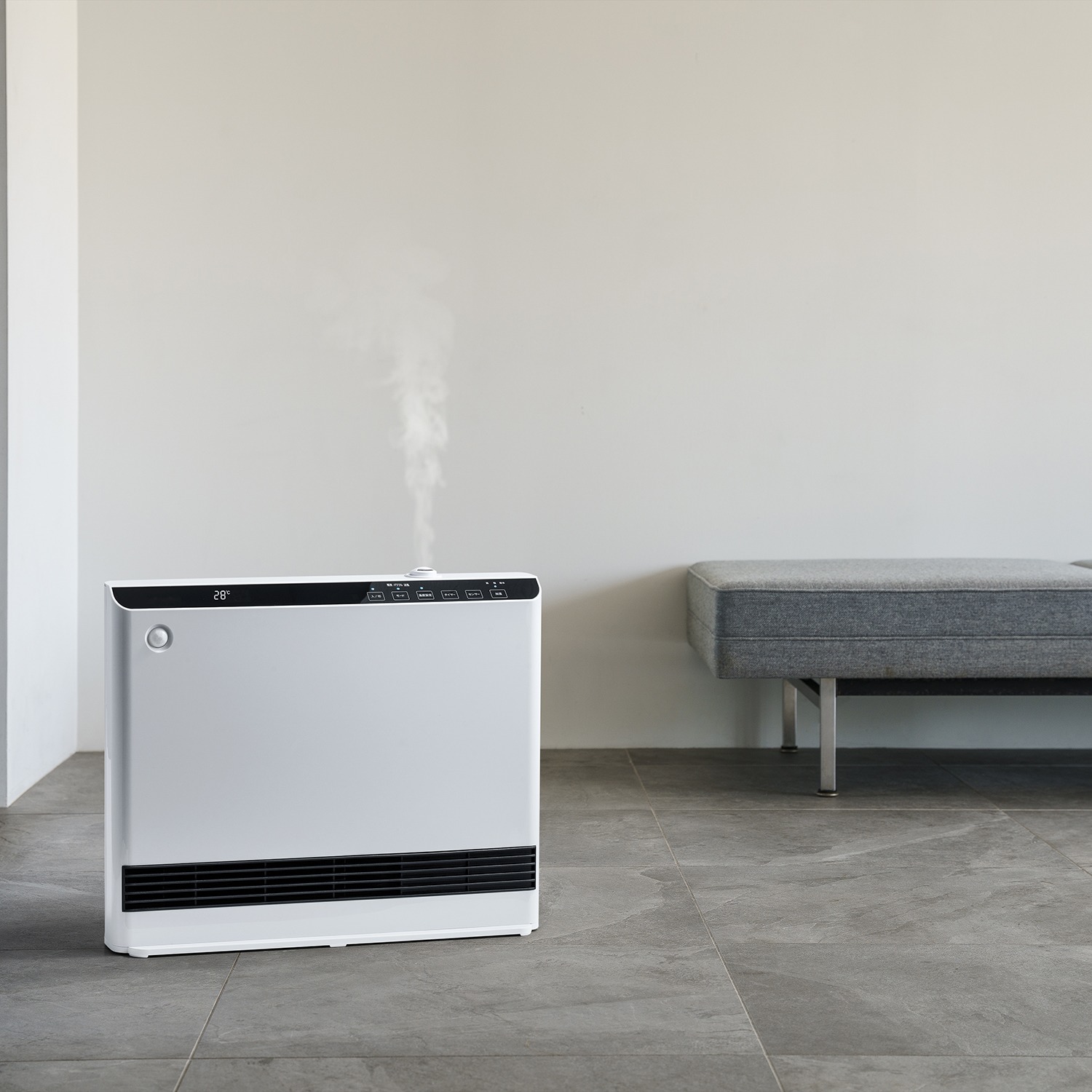 1台3役！ 人感＆室温センサー付 加湿パネル セラミックヒーター