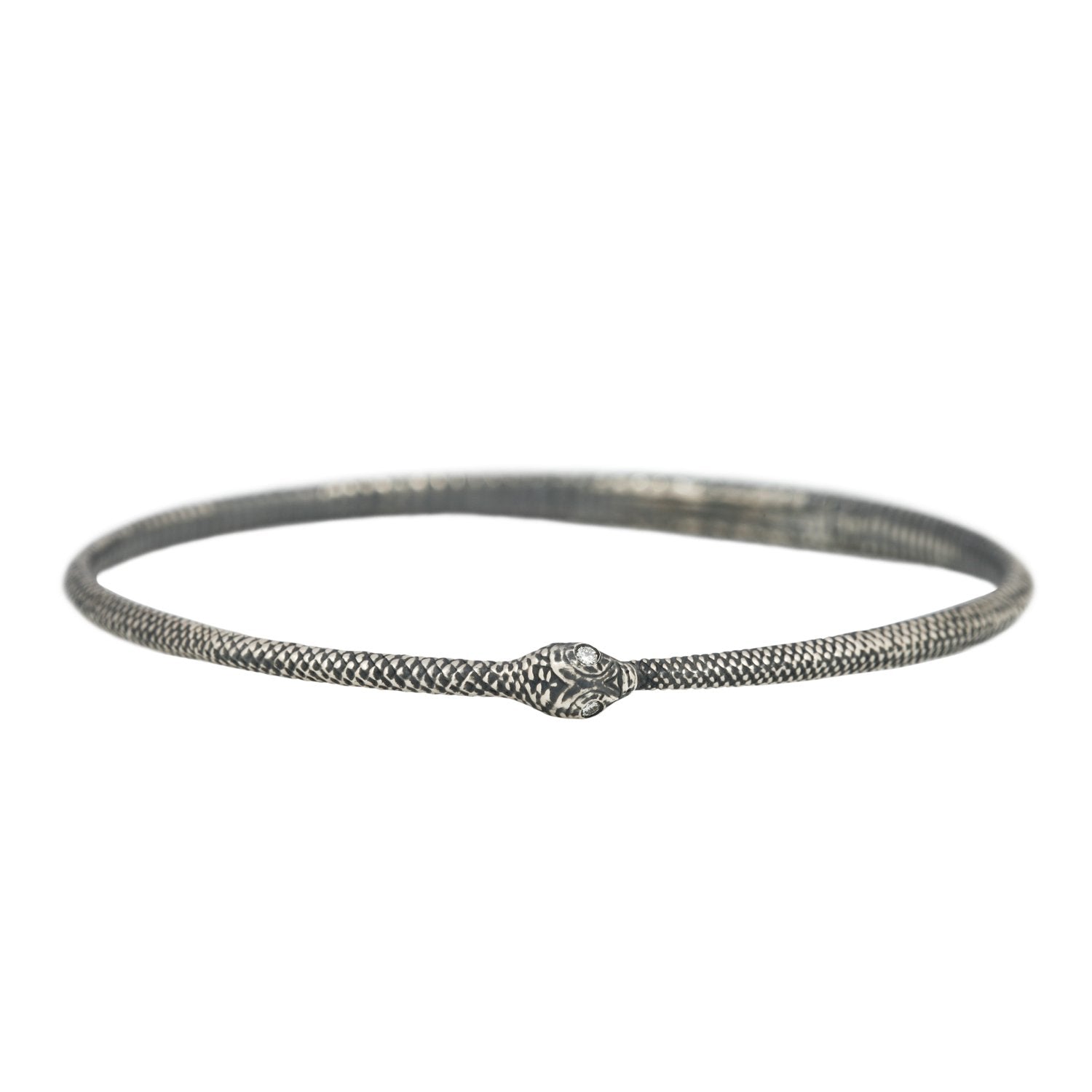 Silver Ouroboros Bangle – ESQUELETO