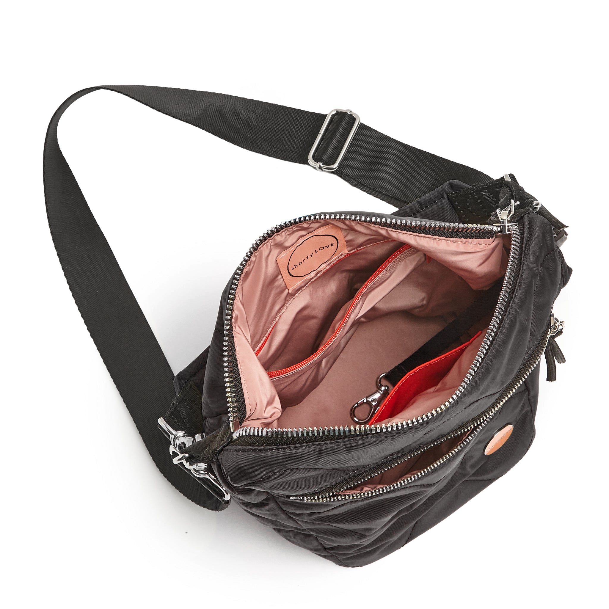 quilted bucket crossbody | organized pockets, lightweight, water